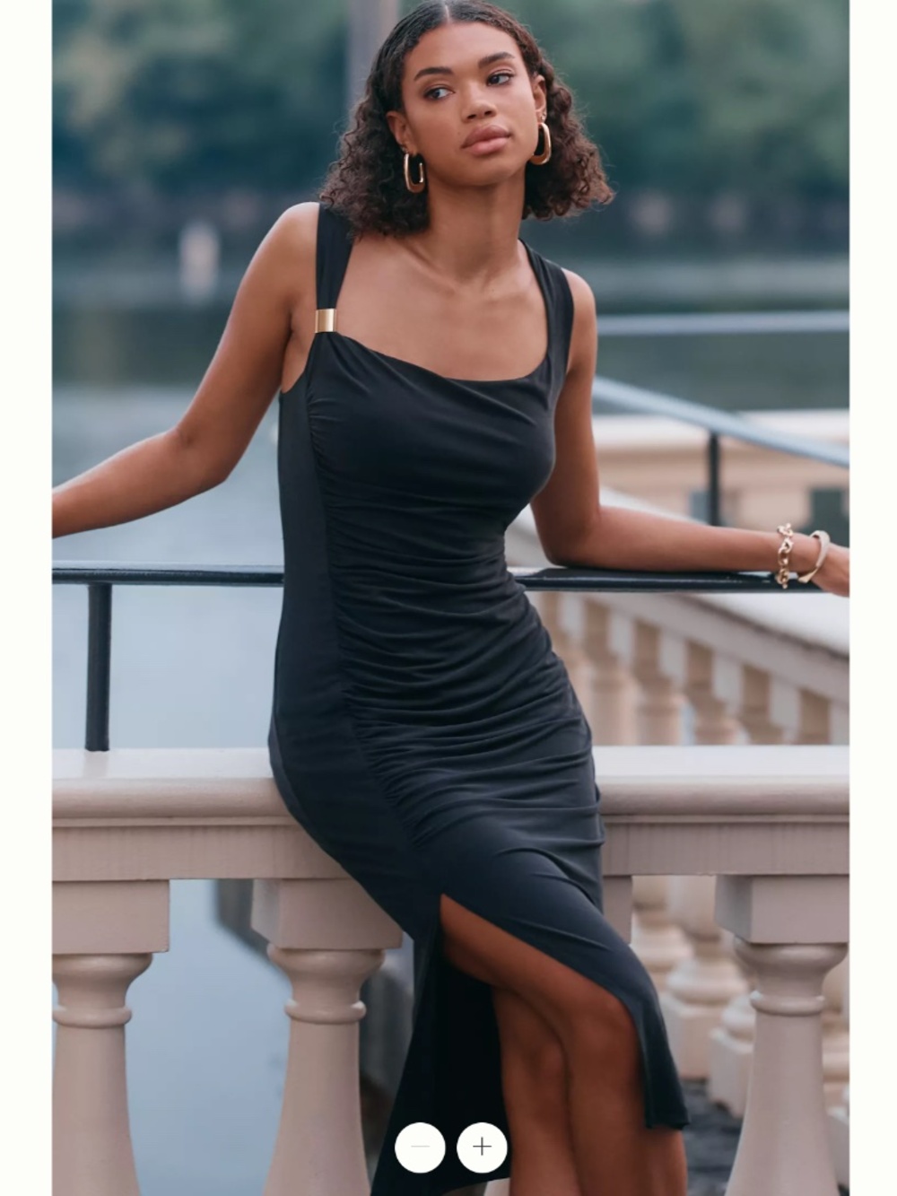 By Anthropologie Sleeveless Square-Neck Knit Midi Dress